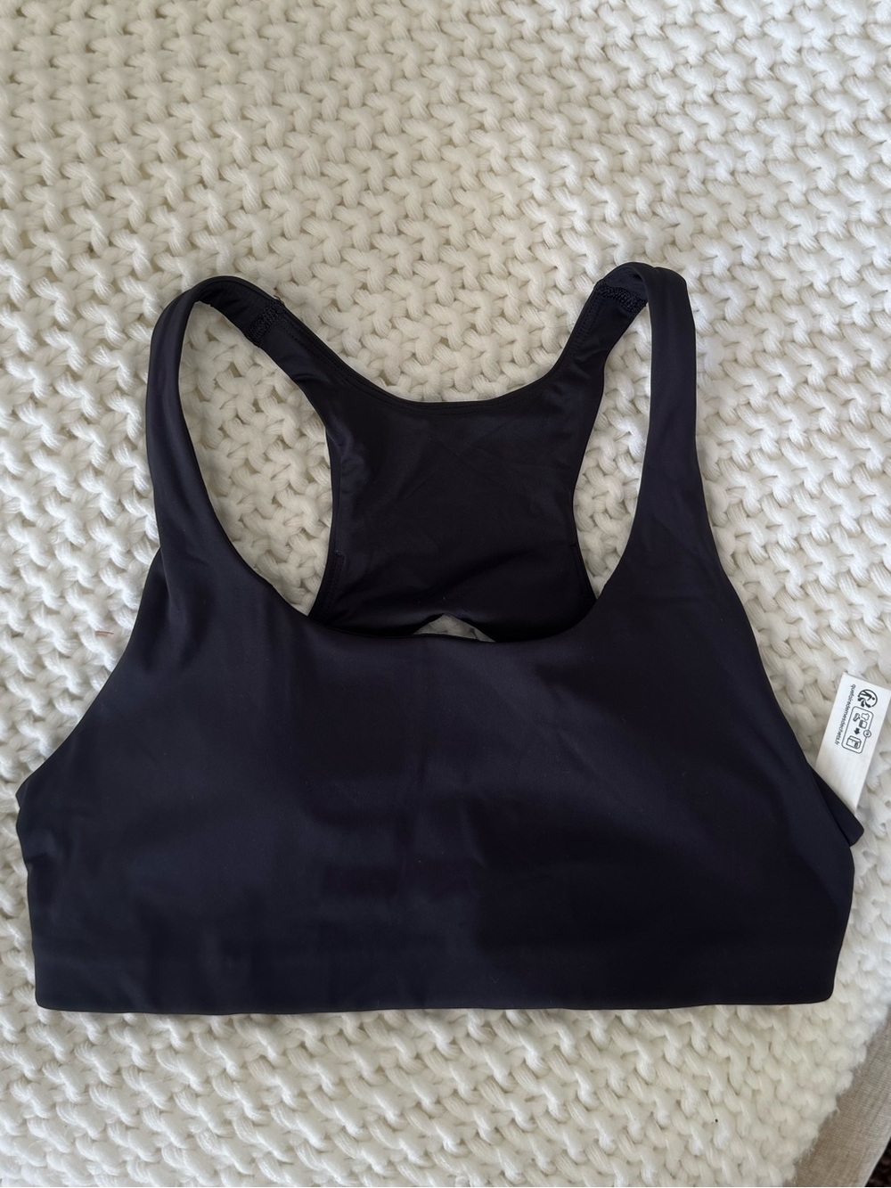 lululemon athletica Black Scoop Neck Sports Bra with Double Straps